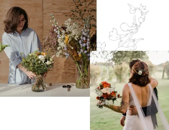 affordable custom wedding florist - locations - sit back and smell the roses