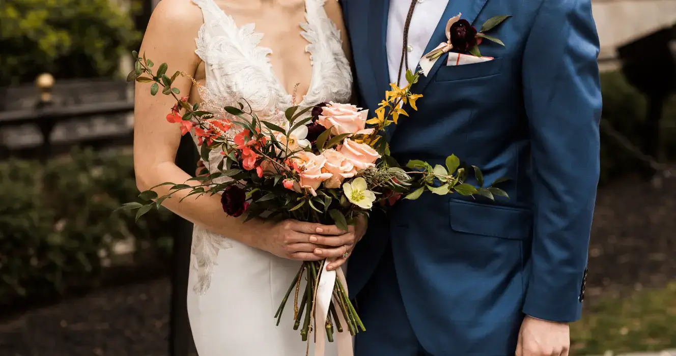 Real Poppy wedding — Caroline + Chris