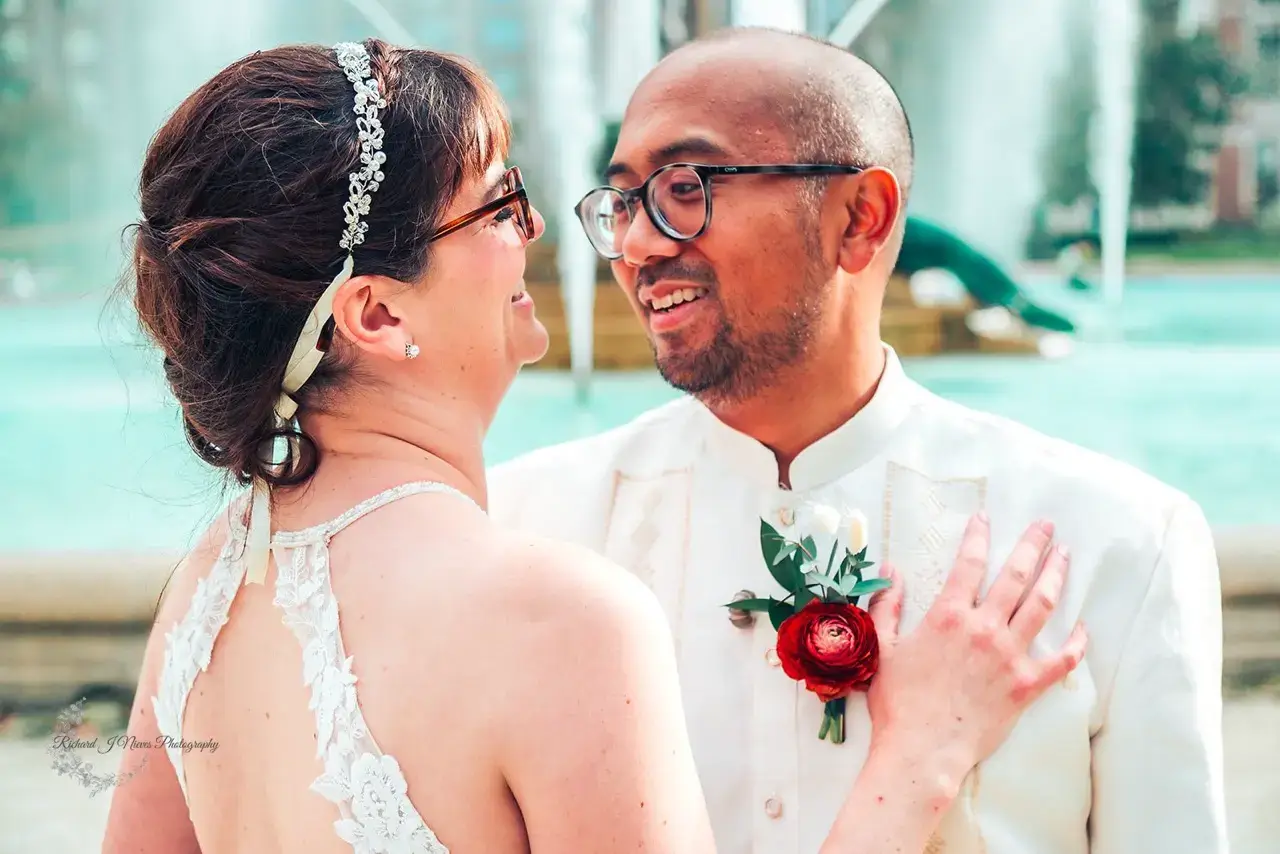 Real Poppy wedding — Amanda + Rich at Free Library of Philadelphia