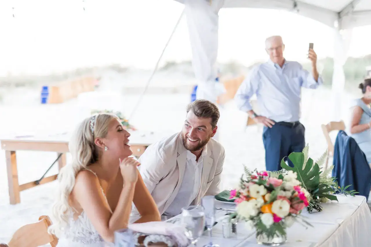 Real Poppy wedding — Rachel + Tim at Beach house resort