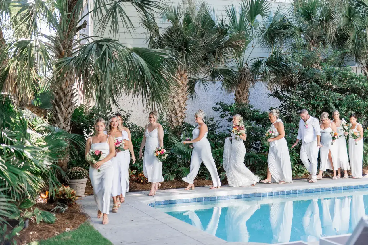 Real Poppy wedding — Rachel + Tim at Beach house resort