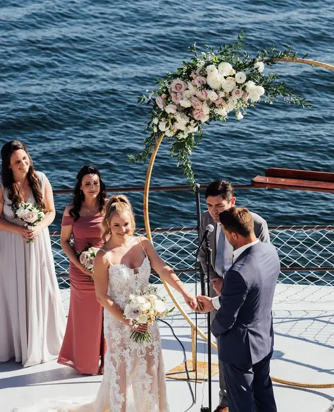 Real Poppy wedding — Becca + Dominic at MV Skansonia