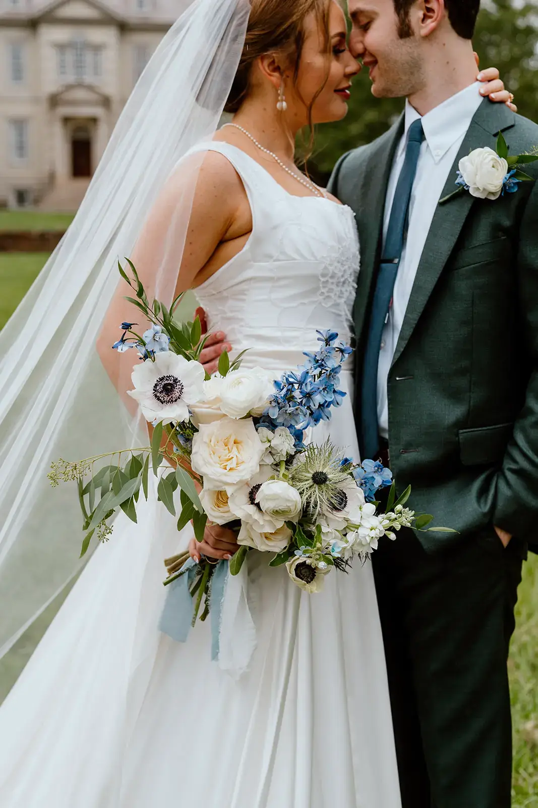 Real Poppy wedding — Blue Porcelain at Great Marsh Estate