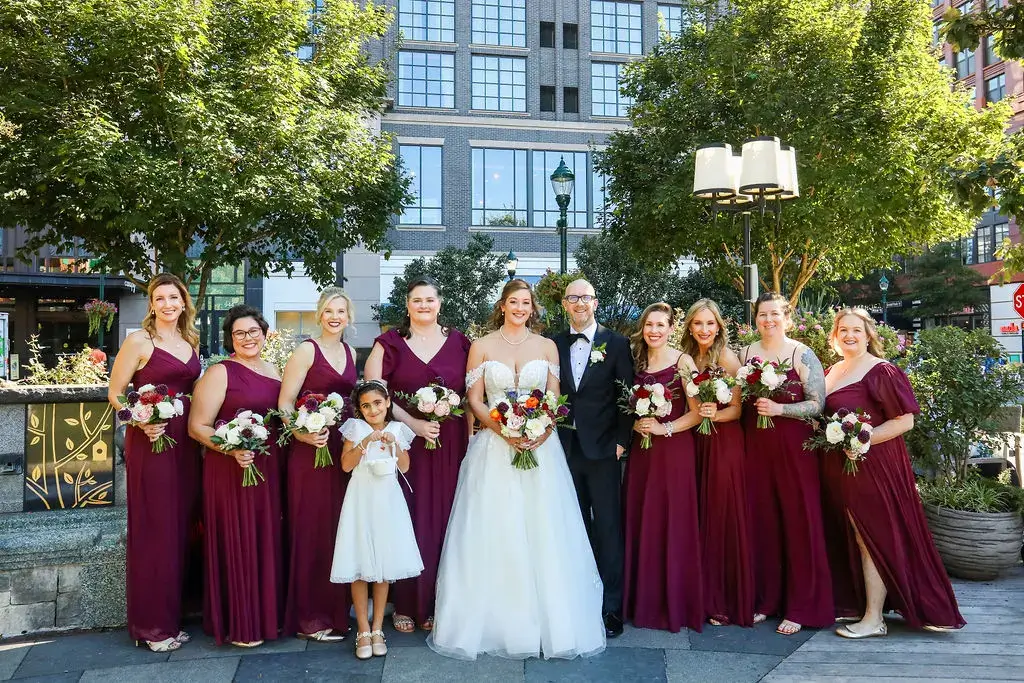 Real Poppy wedding — Joanna + Chris at Pinstripes