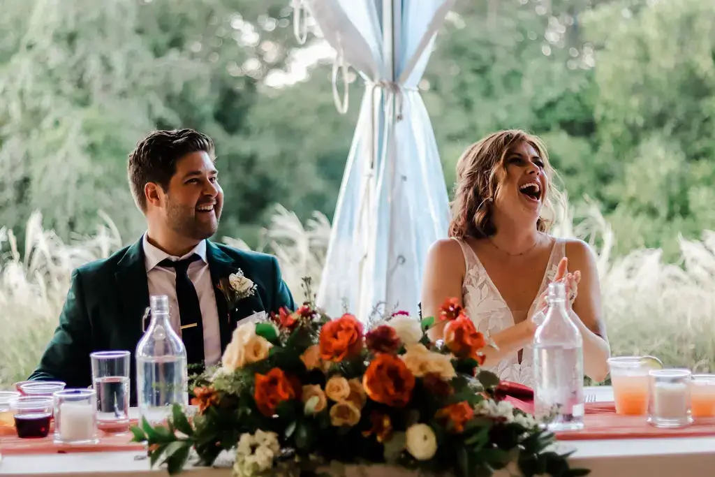 Real Poppy wedding — Orange Popsicle at The Vineyards at Chappel Lodge