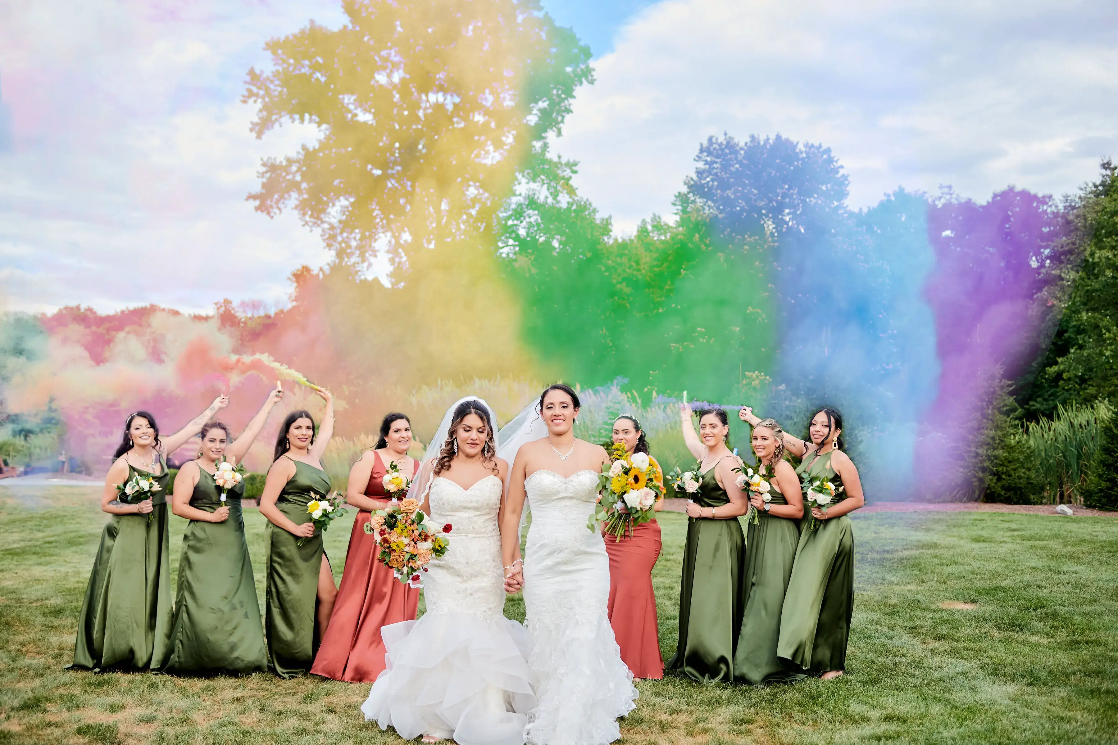 Real Poppy wedding — Priscilla + Iris at Andover Barn