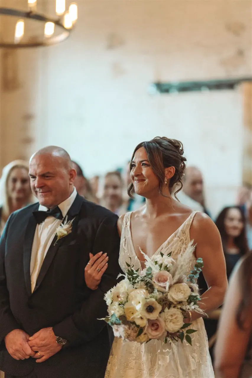 Real Poppy wedding — Annie + Austen at Brake & Clutch Warehouse