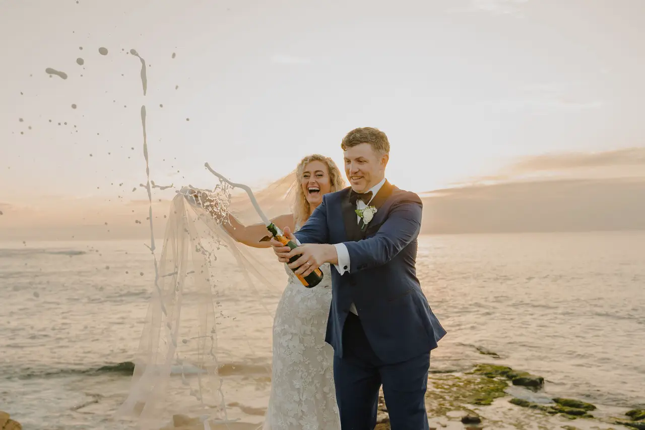 Real Poppy wedding — Torrey + Vinnie at La Jolla Cove
