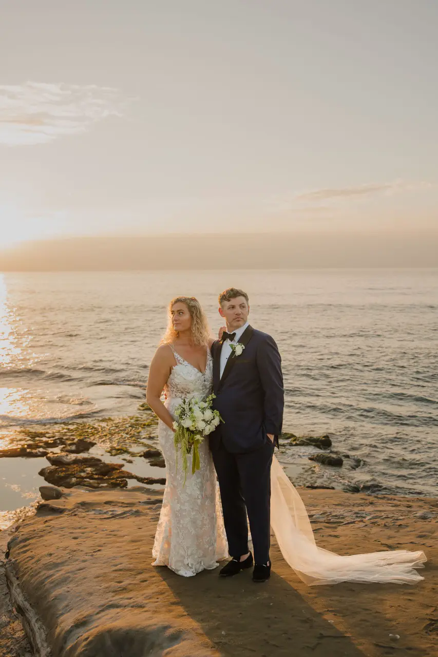 Real Poppy wedding — Torrey + Vinnie at La Jolla Cove