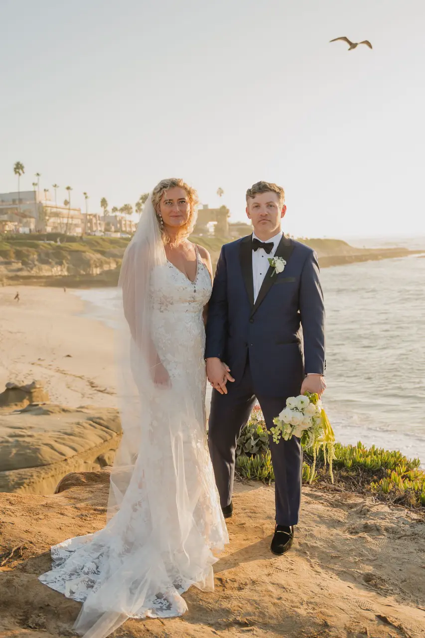 Real Poppy wedding — Torrey + Vinnie at La Jolla Cove