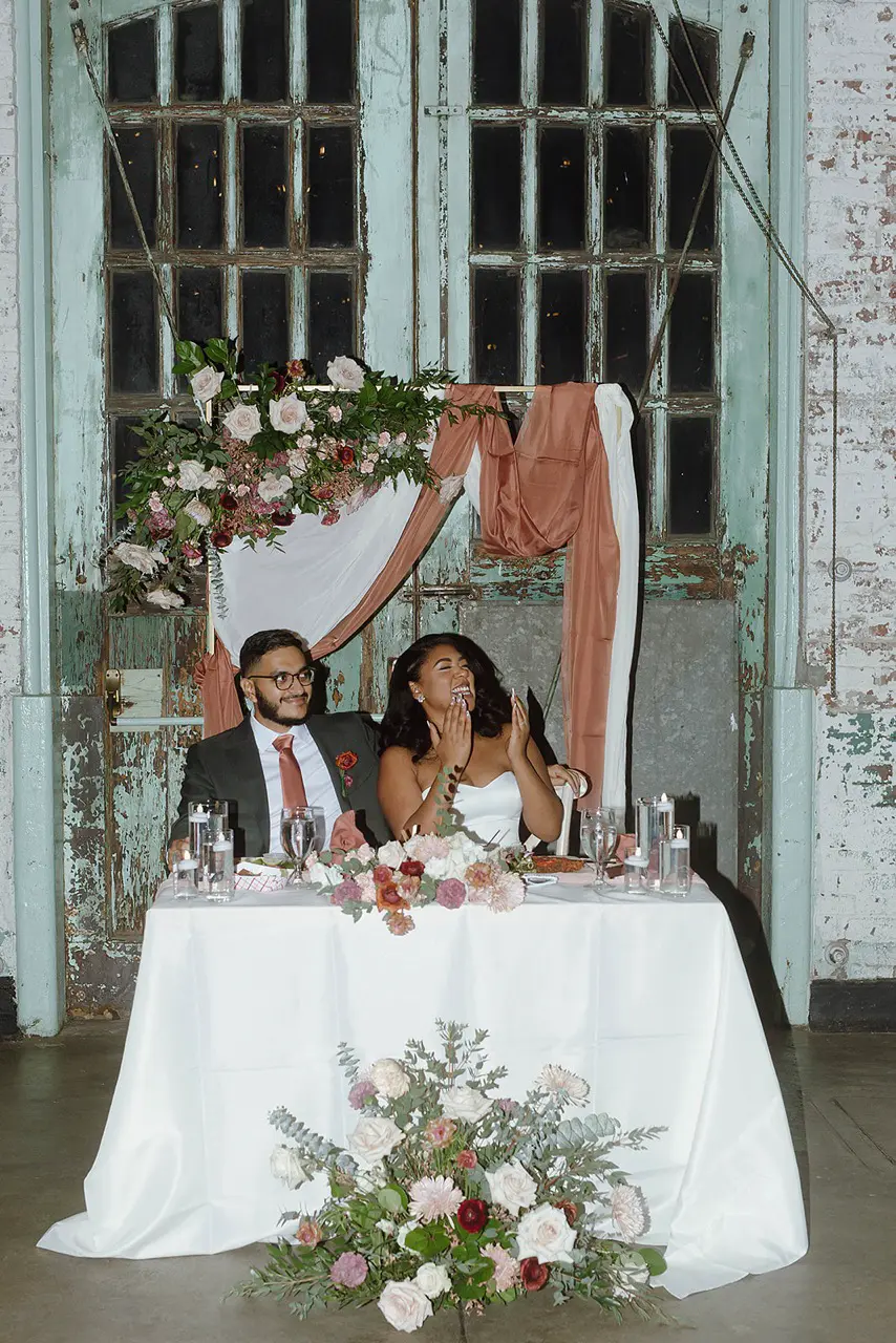 Real Poppy wedding — Kayla + Giovanni at The Arsenal