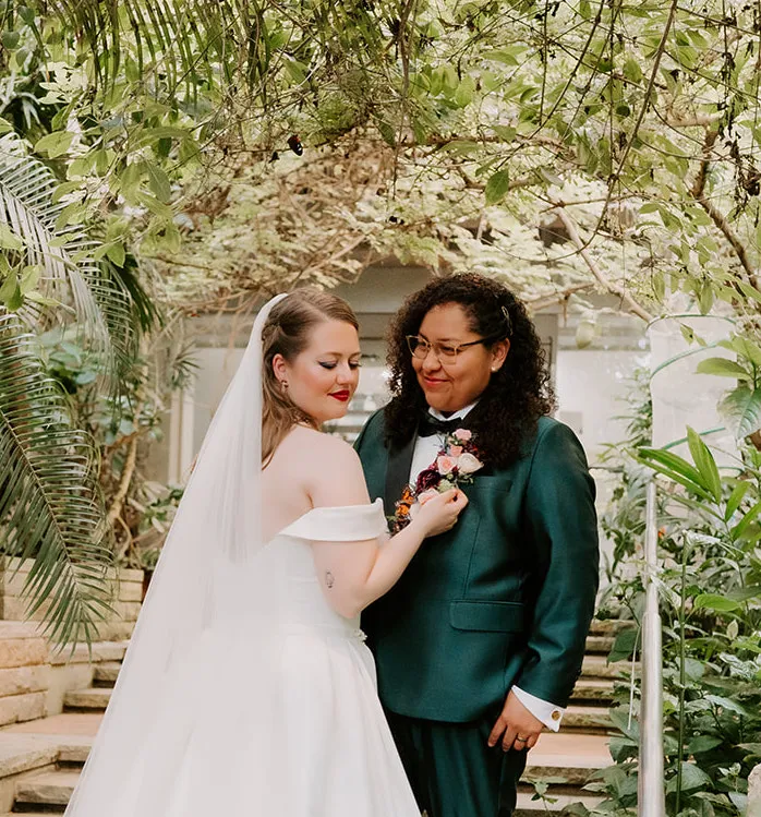 Real Poppy wedding — Sandra + Emma at Butterfly House + Garden