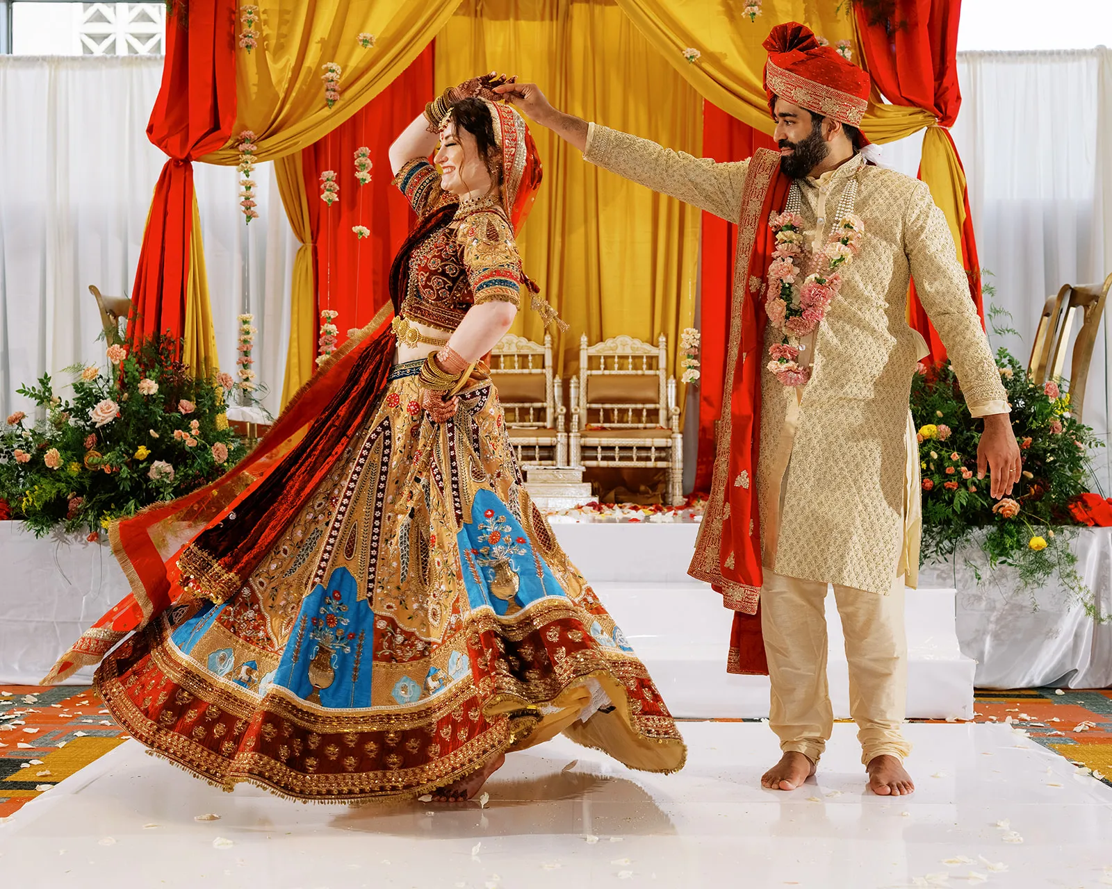 Real Poppy wedding — Fiona + Sneh