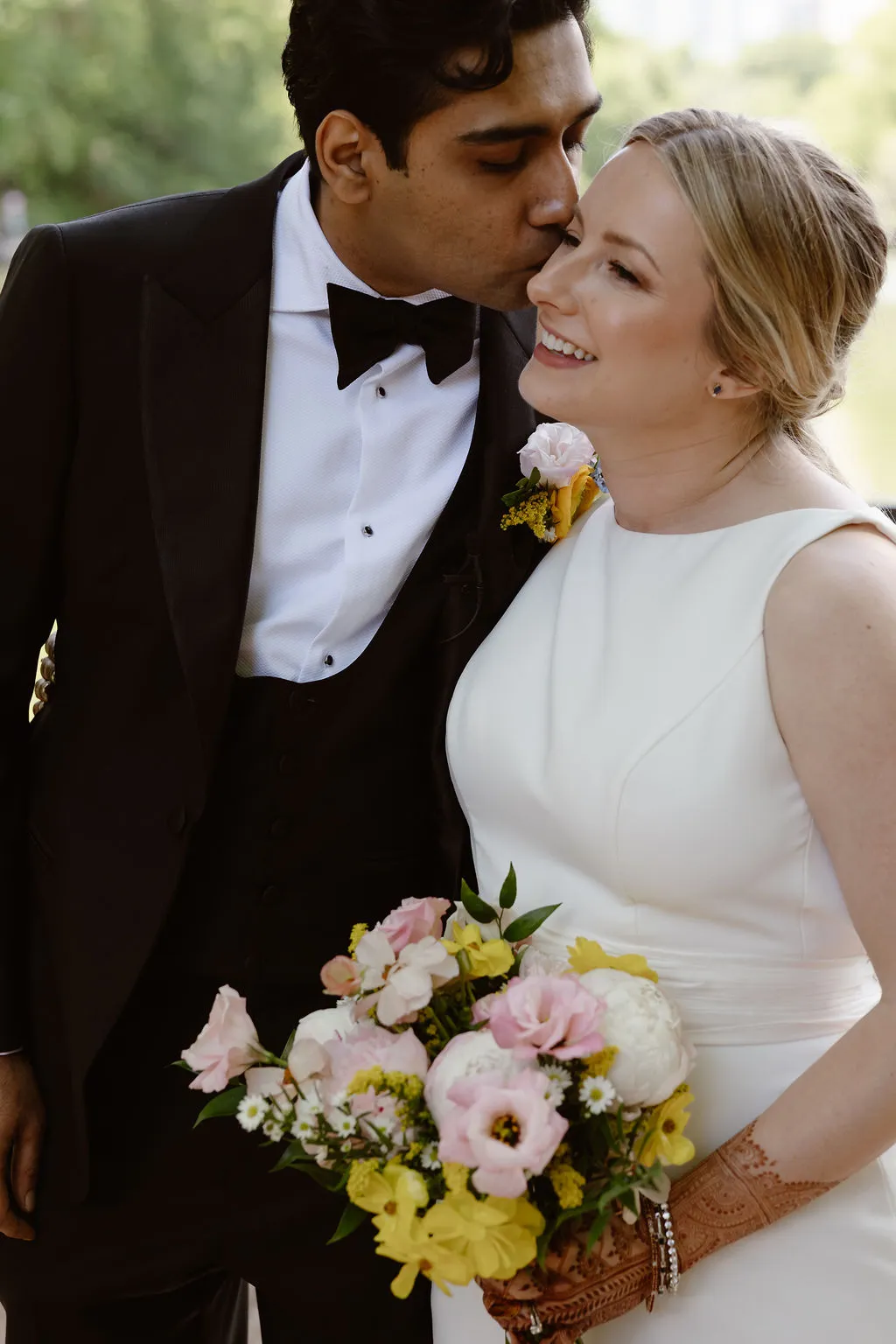 Real Poppy wedding — Samantha + Anand at The Foundry at Puritan Mill