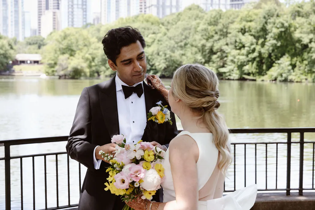 Real Poppy wedding — Samantha + Anand at The Foundry at Puritan Mill