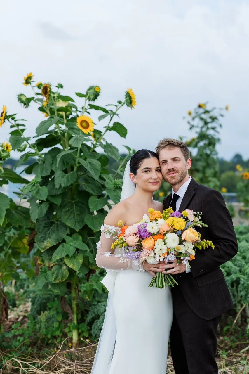 Real Poppy wedding — Lisa + Reilly at Brooklyn Grange Sunset Park