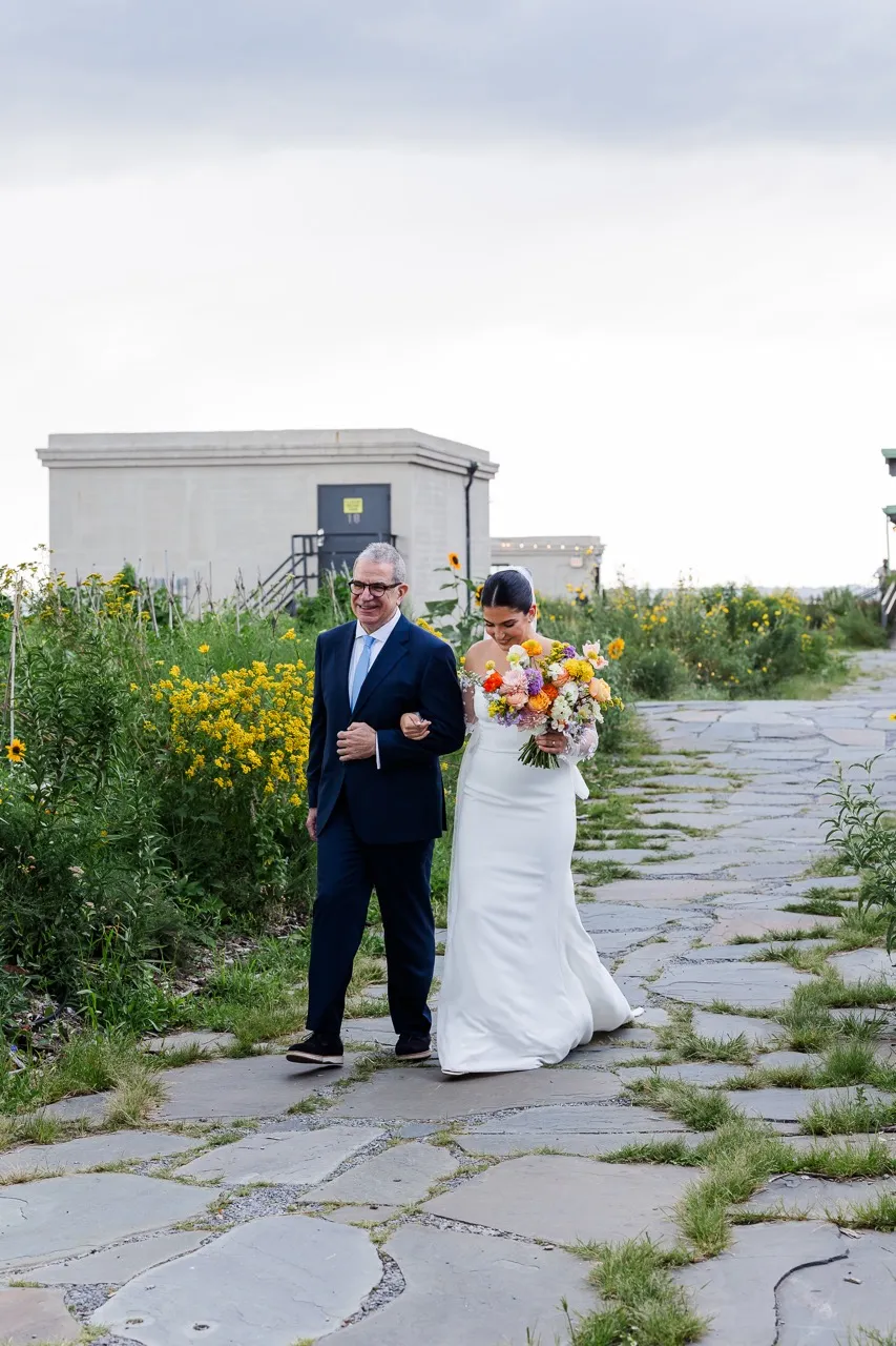 Real Poppy wedding — Lisa + Reilly at Brooklyn Grange Sunset Park