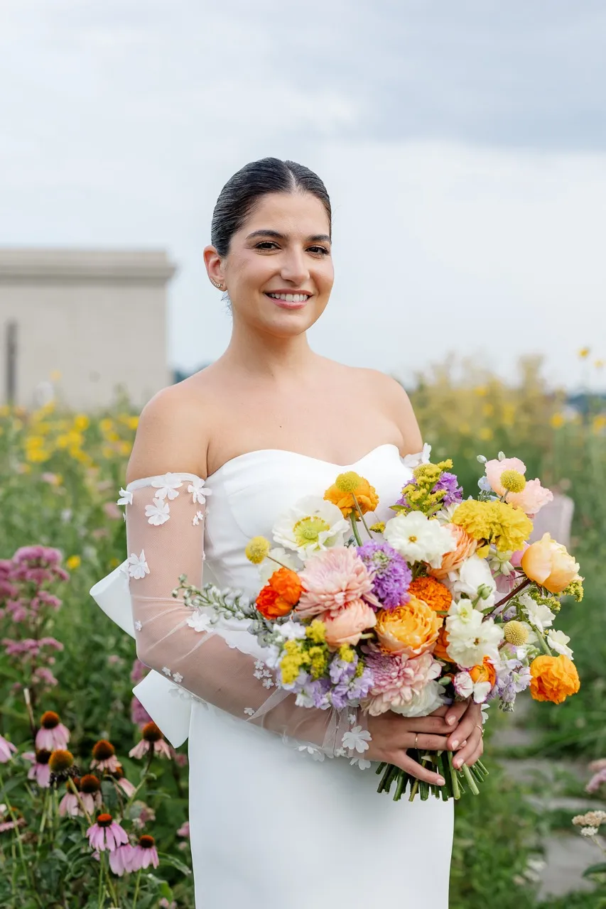 Real Poppy wedding — Lisa + Reilly at Brooklyn Grange Sunset Park