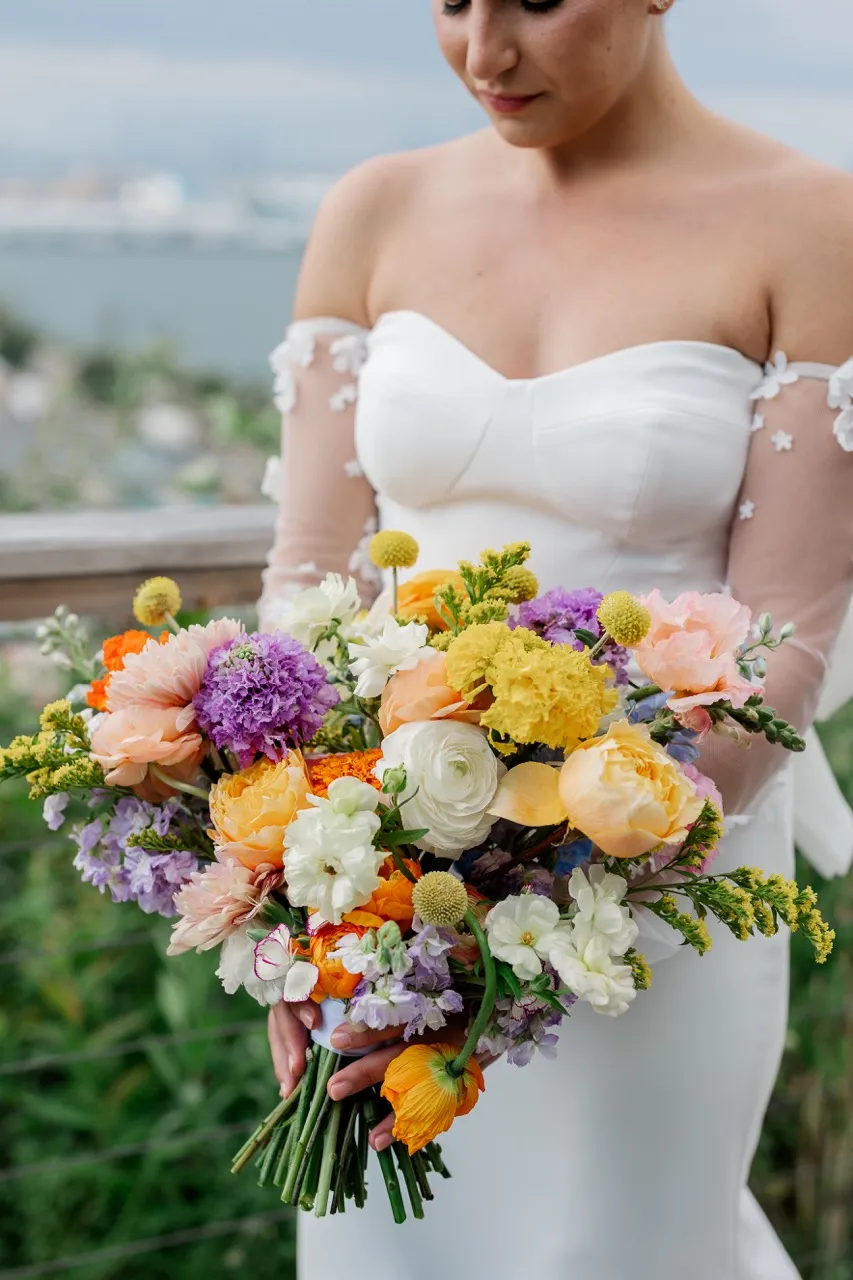 Real Poppy wedding — Lisa + Reilly at Brooklyn Grange Sunset Park