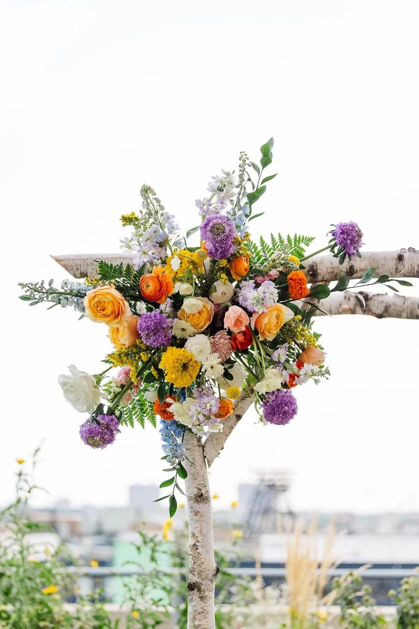 Real Poppy wedding — Lisa + Reilly at Brooklyn Grange Sunset Park