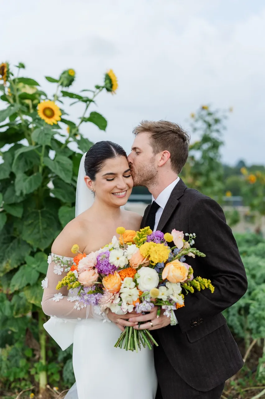 Real Poppy wedding — Lisa + Reilly at Brooklyn Grange Sunset Park