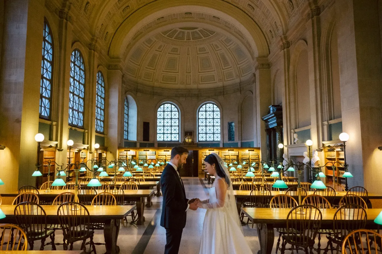 Real Poppy wedding — Angela + Eric at Boston Public Library