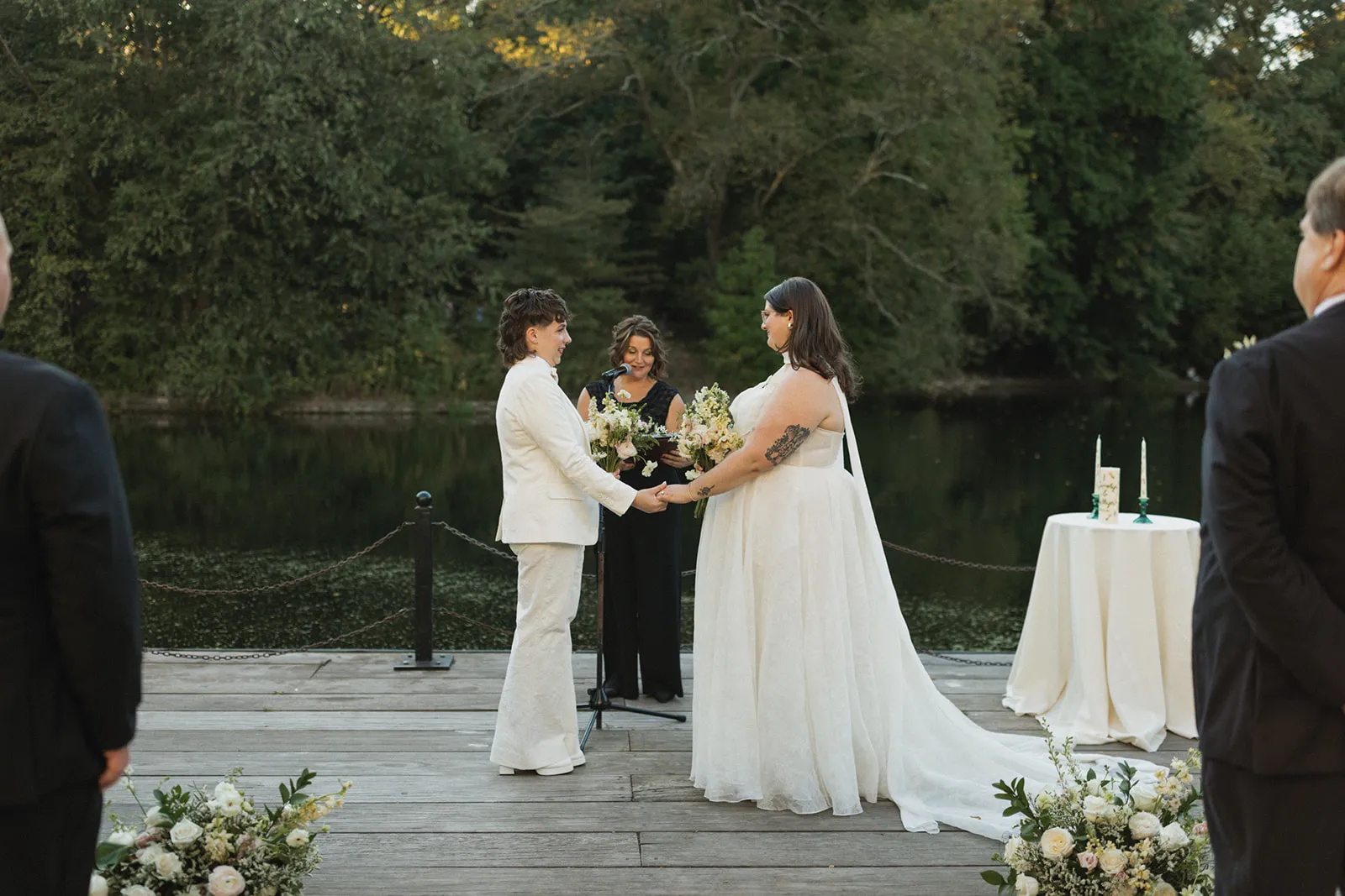 Real Poppy wedding — Carol + Katlyn at Prospect Park Boathouse