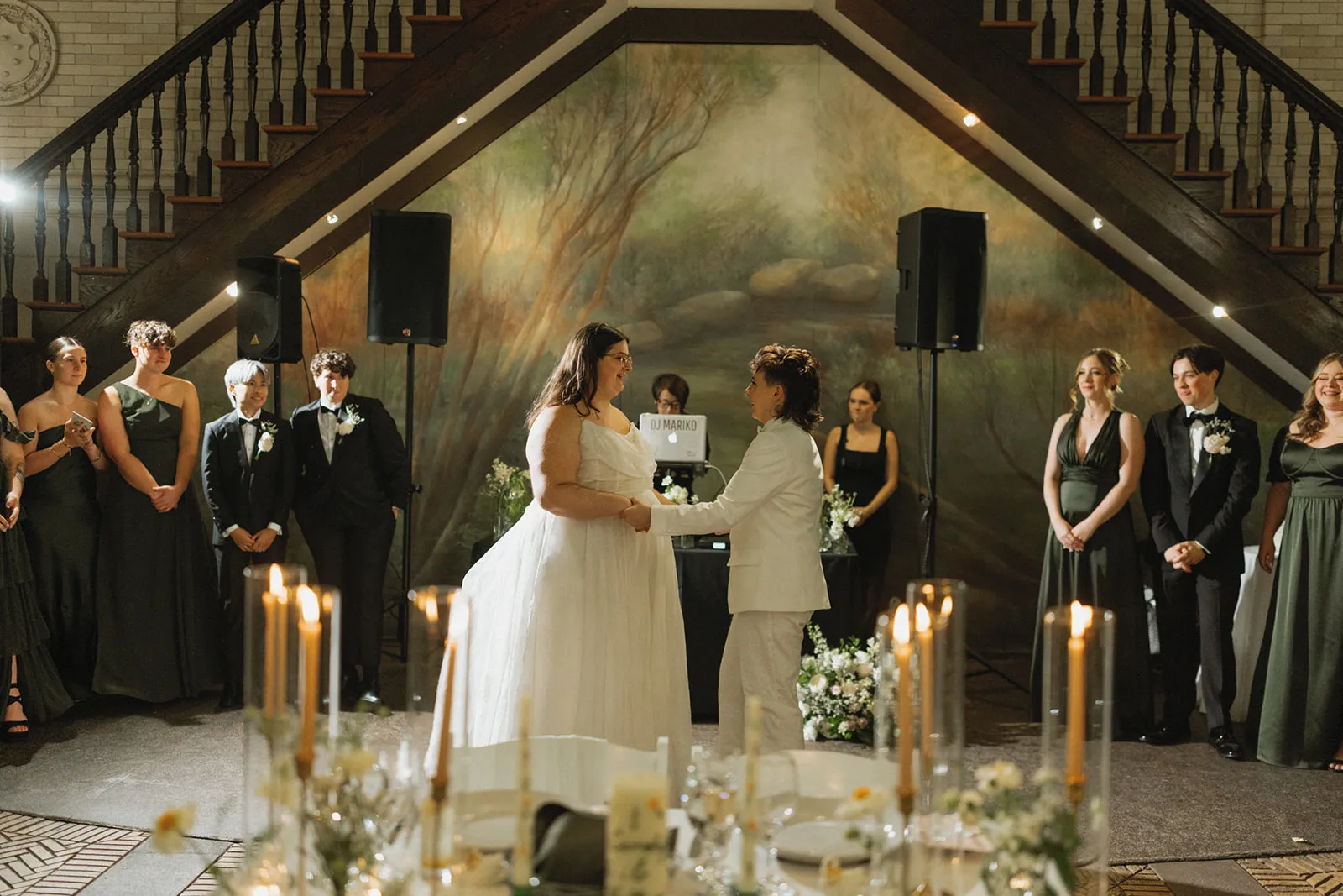 Real Poppy wedding — Carol + Katlyn at Prospect Park Boathouse