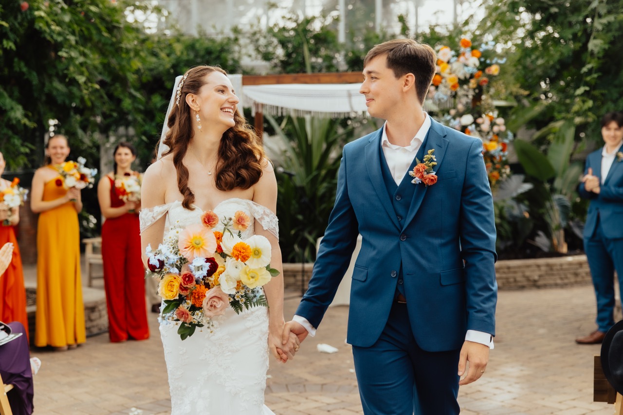 Real Poppy wedding — Rachel + Danny at Garfield Park Conservatory