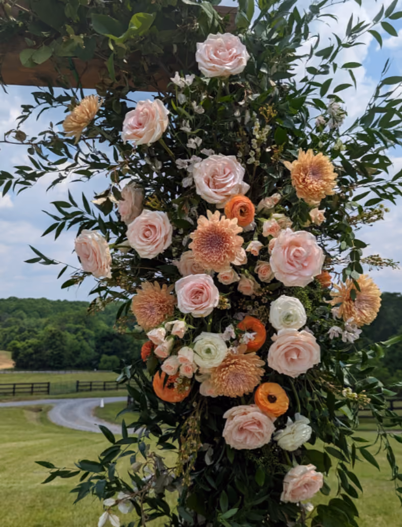 Autumn Peach Arch Cluster