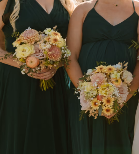Warm Butterscotch Bridesmaid Bouquet