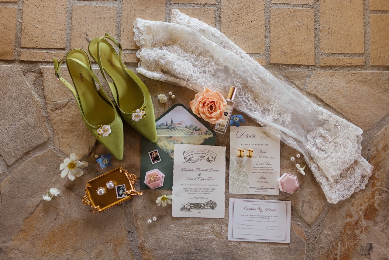 Real Poppy wedding — Cambria + Russell at Quail Ranch
