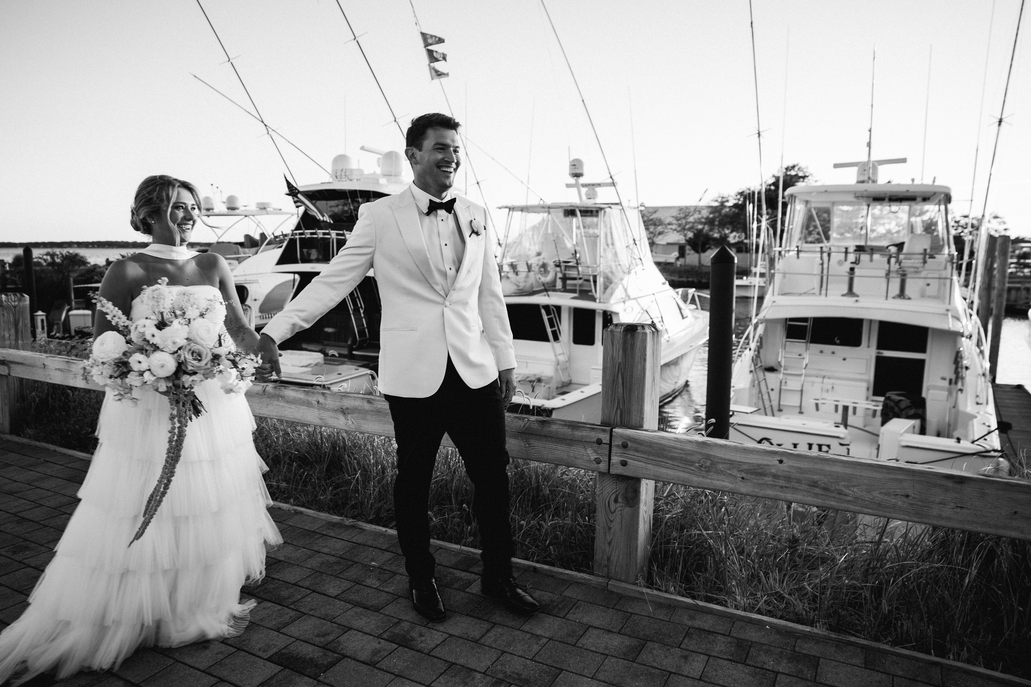 Real Poppy wedding — Erica + Charlie at Peconic Bay Yacht Club