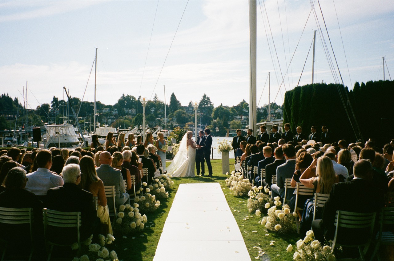 Real Poppy wedding — Alexis + Chase at Seattle Yacht Club
