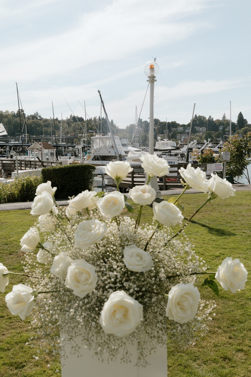Real Poppy wedding — Alexis + Chase at Seattle Yacht Club