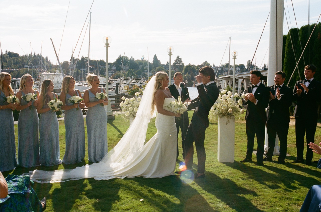 Real Poppy wedding — Alexis + Chase at Seattle Yacht Club