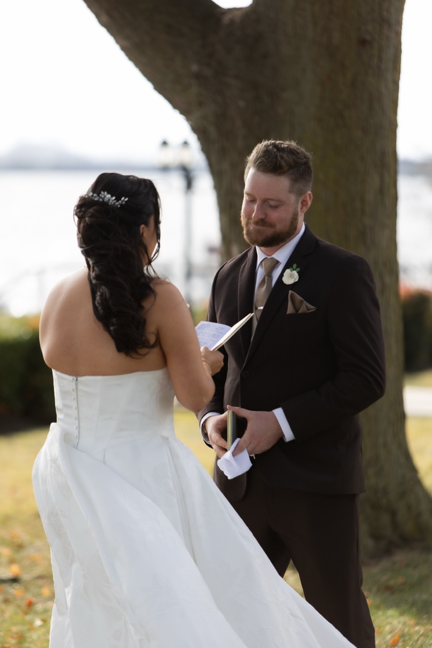 Real Poppy wedding — Miranda + Andrew at The Bayfront Club
