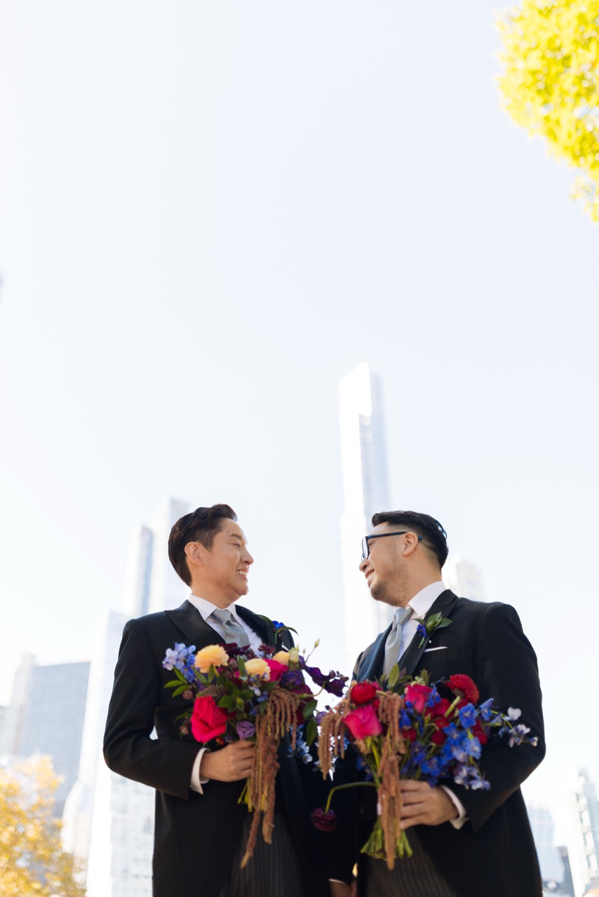 Real Poppy wedding — John + Jeremy at The Rainbow Room at Rockefeller Center