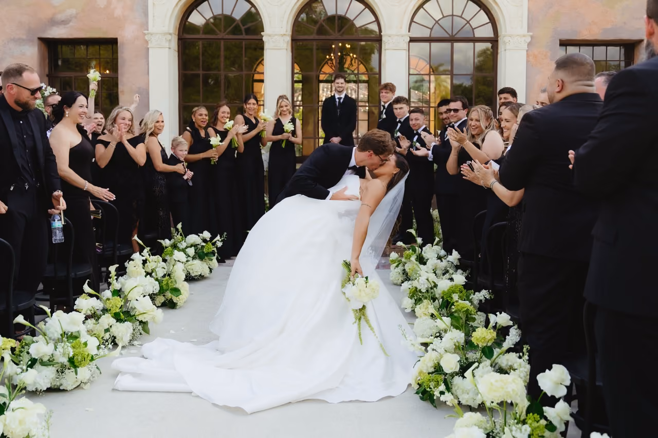 Real Poppy wedding — Isabella + Carter at The Howey Mansion