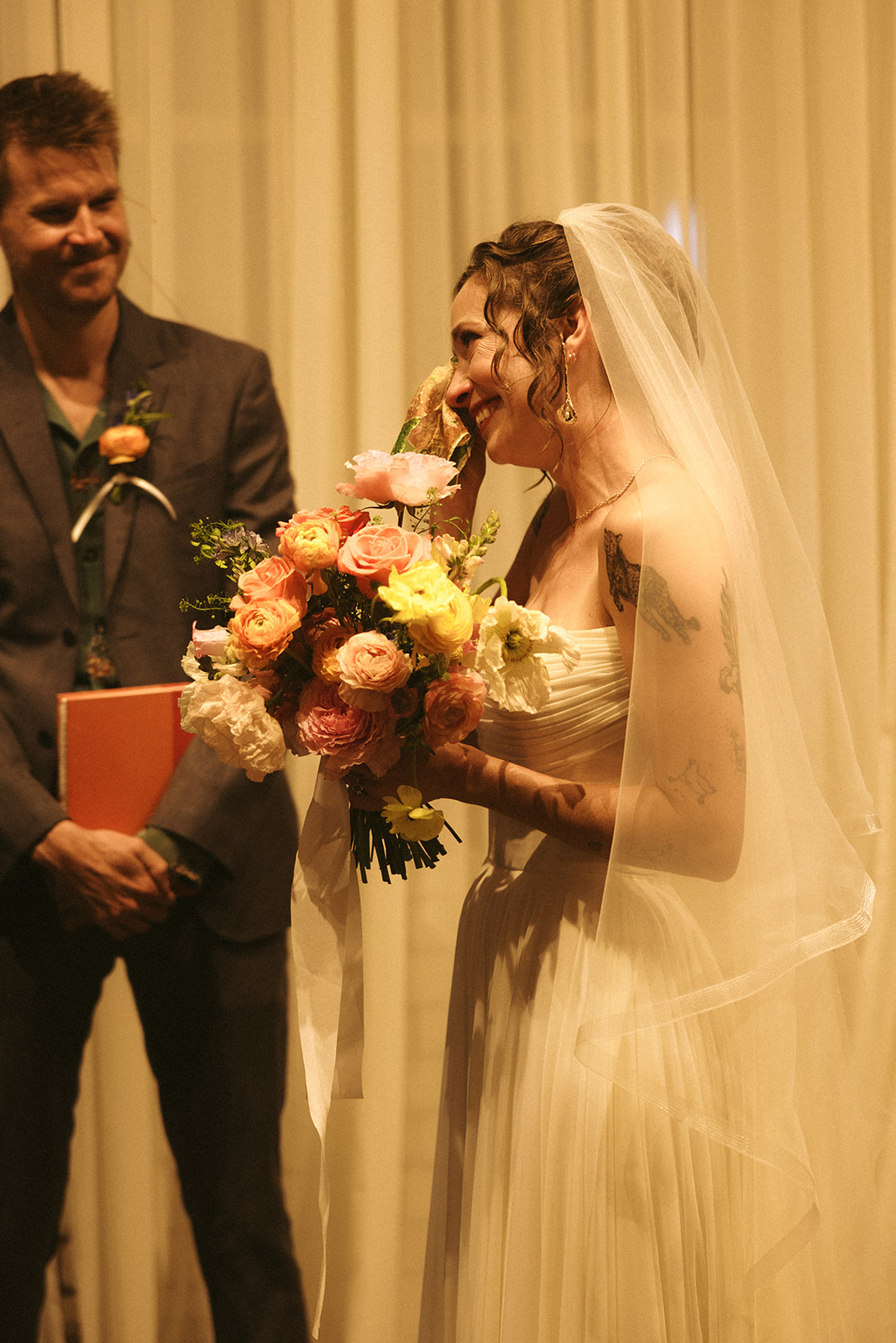 Real Poppy wedding — Gabriela + Lucas at Station 3