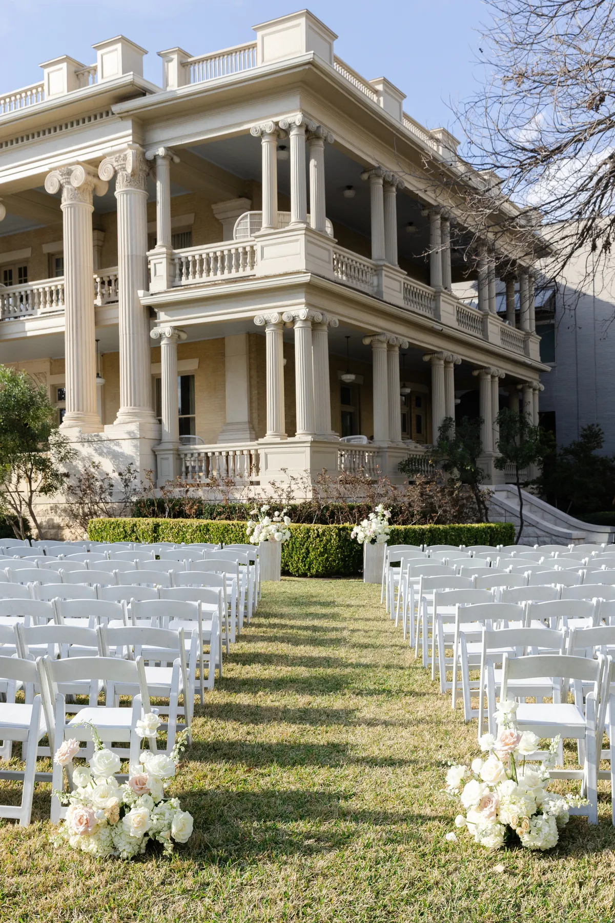 Lush ceremony design from a $3,000 Poppy wedding