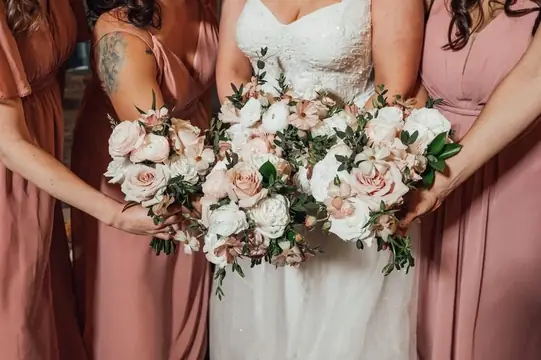 Customer-submitted wedding flower photo from WeddingWire review by Julie.