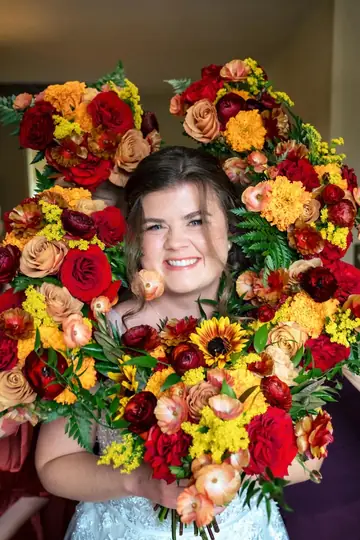 Customer-submitted wedding flower photo from Zola review by Jenna H..