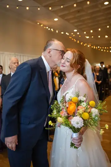 Customer-submitted wedding flower photo from Zola review by Meghan F.
