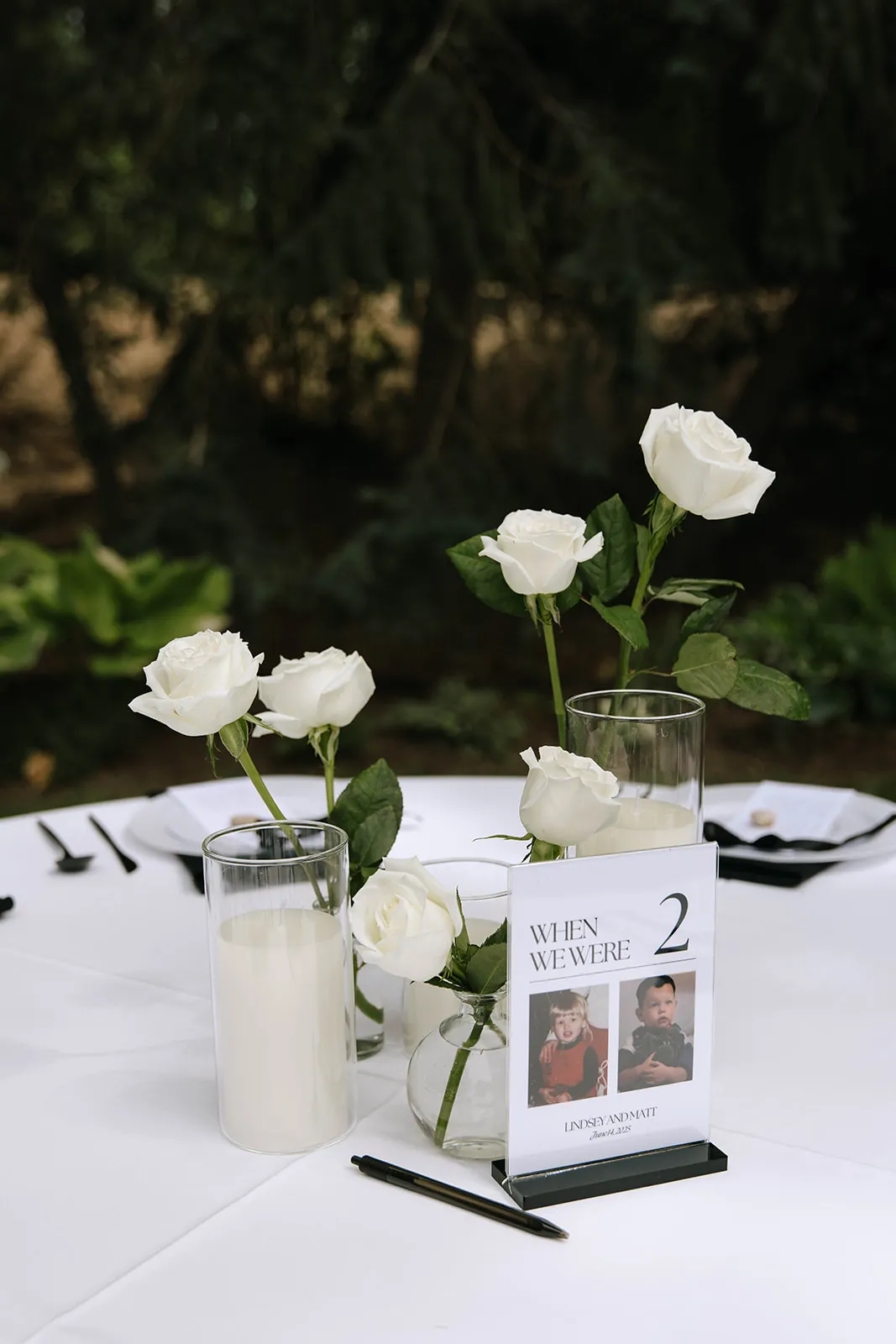 Reception accents from a $1,750 Poppy wedding