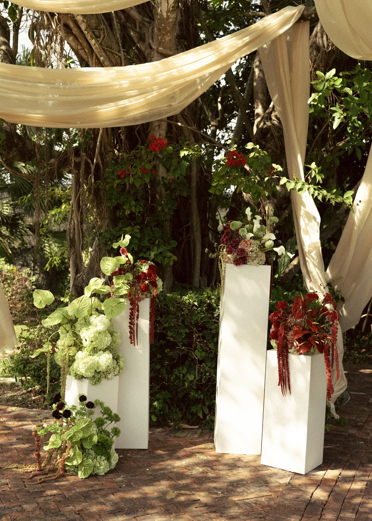 Expanded ceremony installation from a $5,000+ Poppy wedding